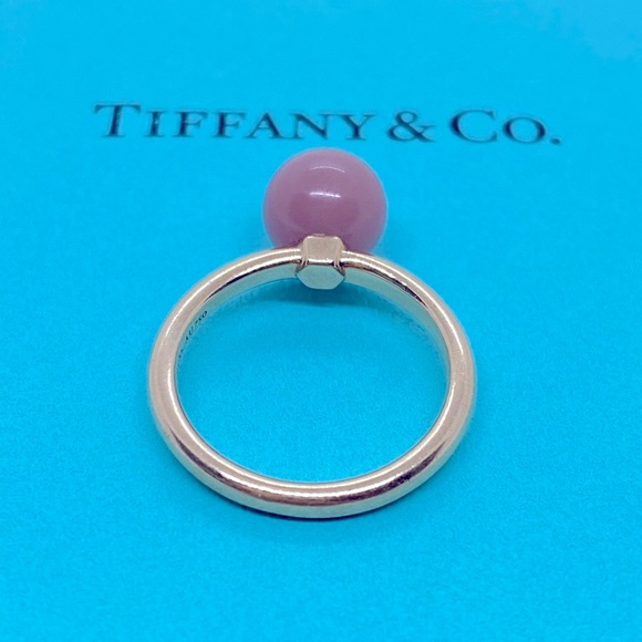 Tiffany Co Pink Quartz Hardwear Ring 